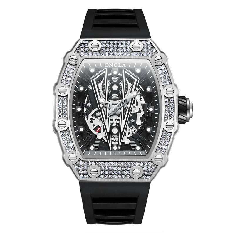 New Diamond Fashion Men Watch ONOLA  Top Luxury Man Watches Quartz Sports