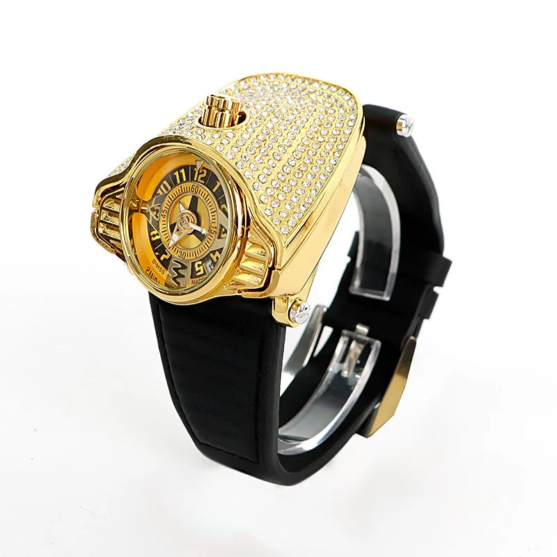 UTHAI Full Sky Star Personaliz Men Watch Sports Trend Diamond Light Luxury