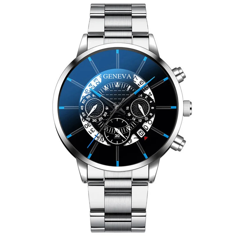 New Fashion Top Men Calendar Watches Men Stainless Steel