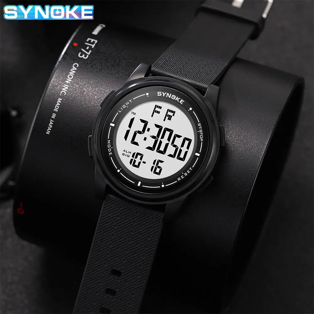 SYNOKE Men's Watch, Waterproof, Large LED Display.