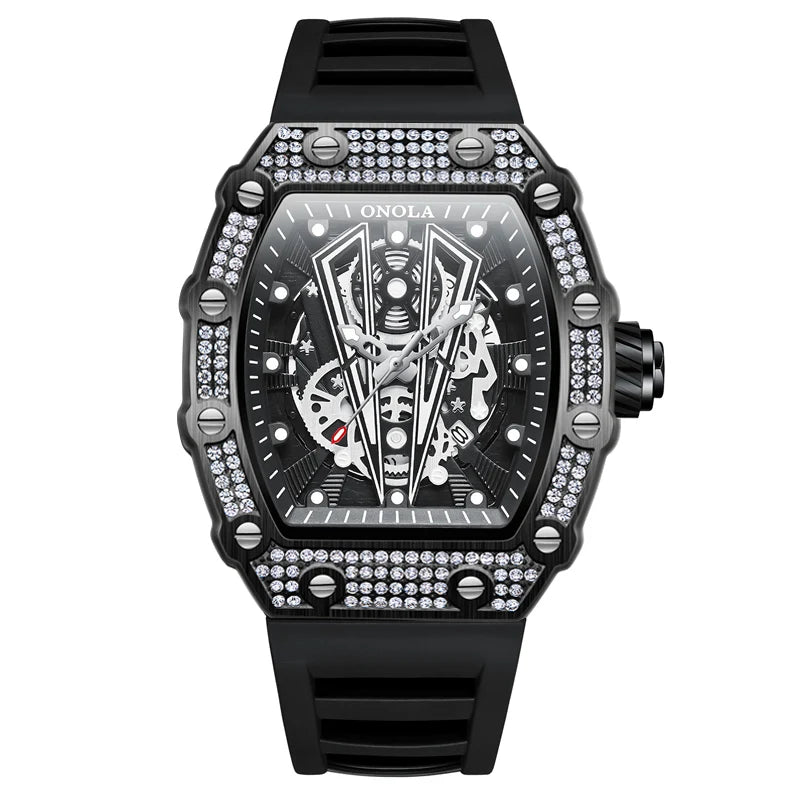 New Diamond Fashion Men Watch ONOLA  Top Luxury Man Watches Quartz Sports