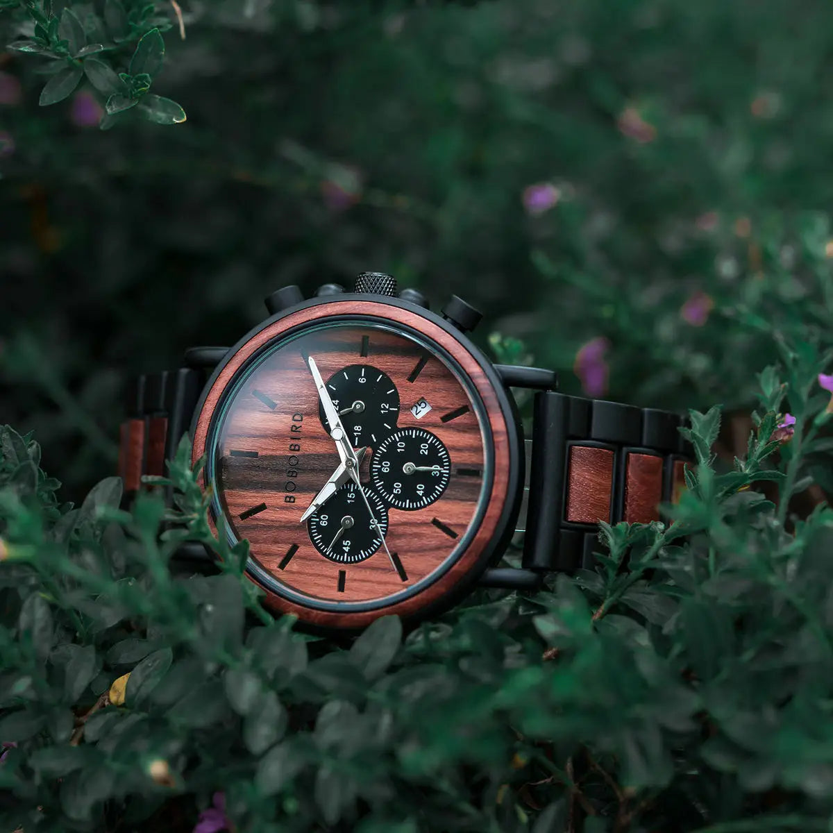 BOBO BIRD Wooden Men Watches Relogio Masculino Top Brand Luxury Stylish Chronograph Military Watch Personalized Gift