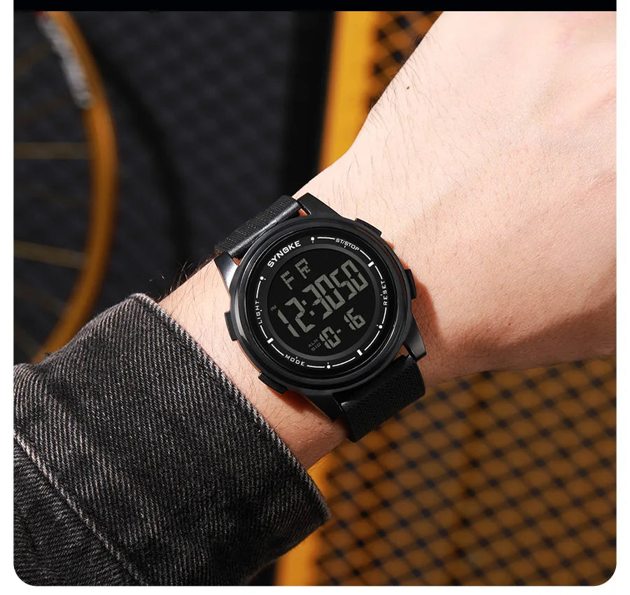 SYNOKE Men's Watch, Waterproof, Large LED Display.